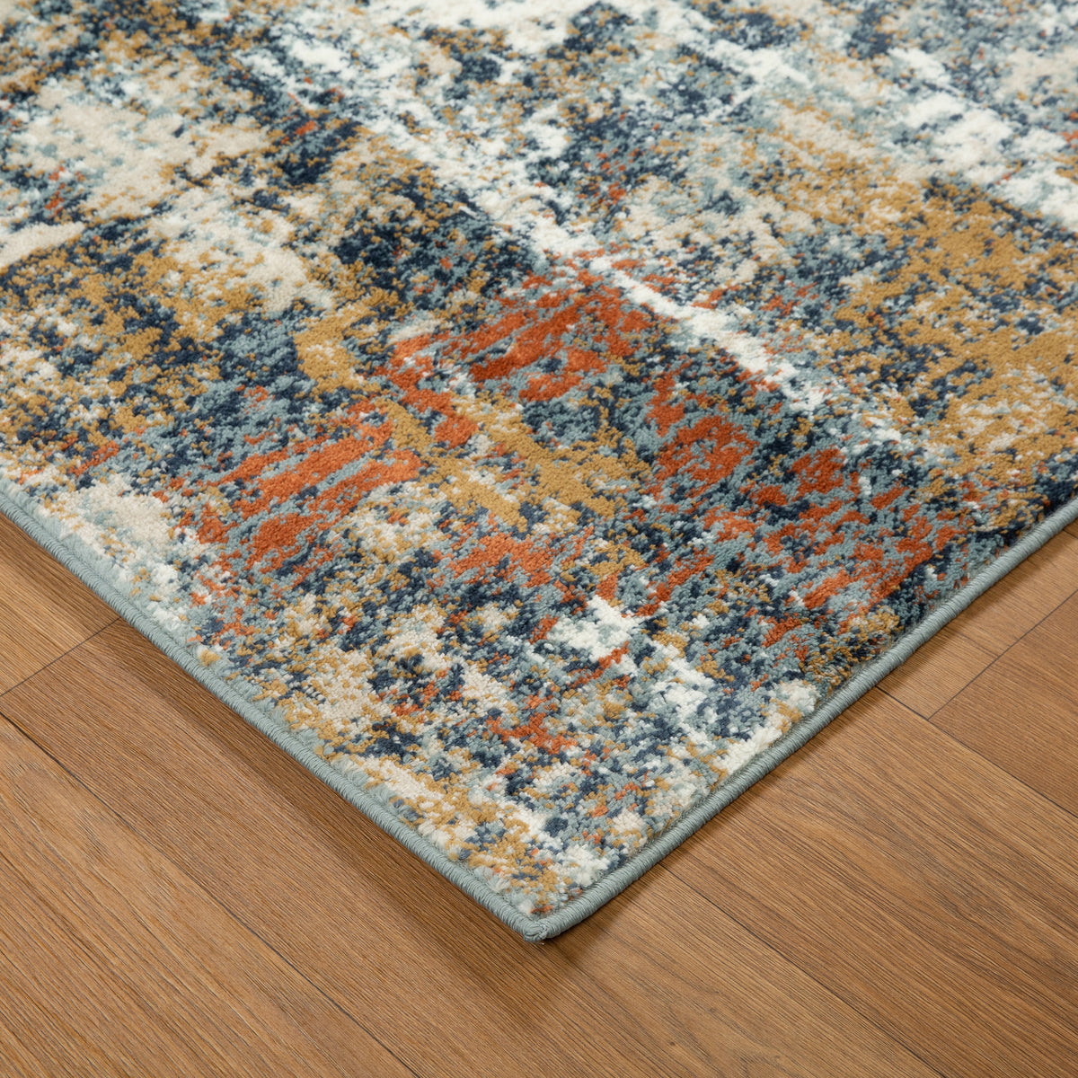 Amer Allure ALU-14 Ivory Rust area rug - corner view
