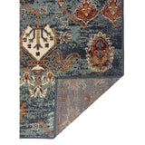 Amer Allure Classic Bordered Power-Loom Teal Blue Area Rug