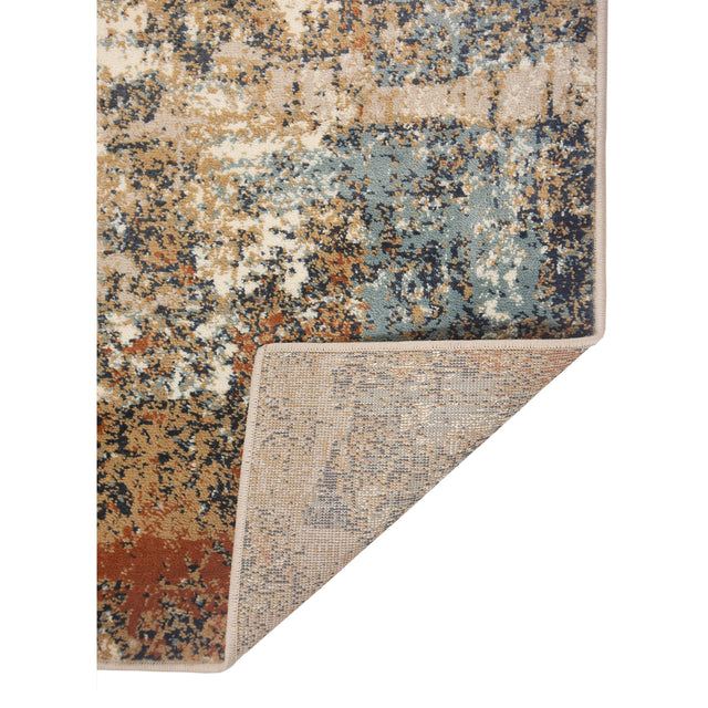 Amer Allure Contemporary Power-Loom Beige/Rust Area Rug
