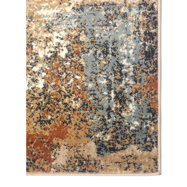 Amer Allure Contemporary Power-Loom Beige/Rust Area Rug
