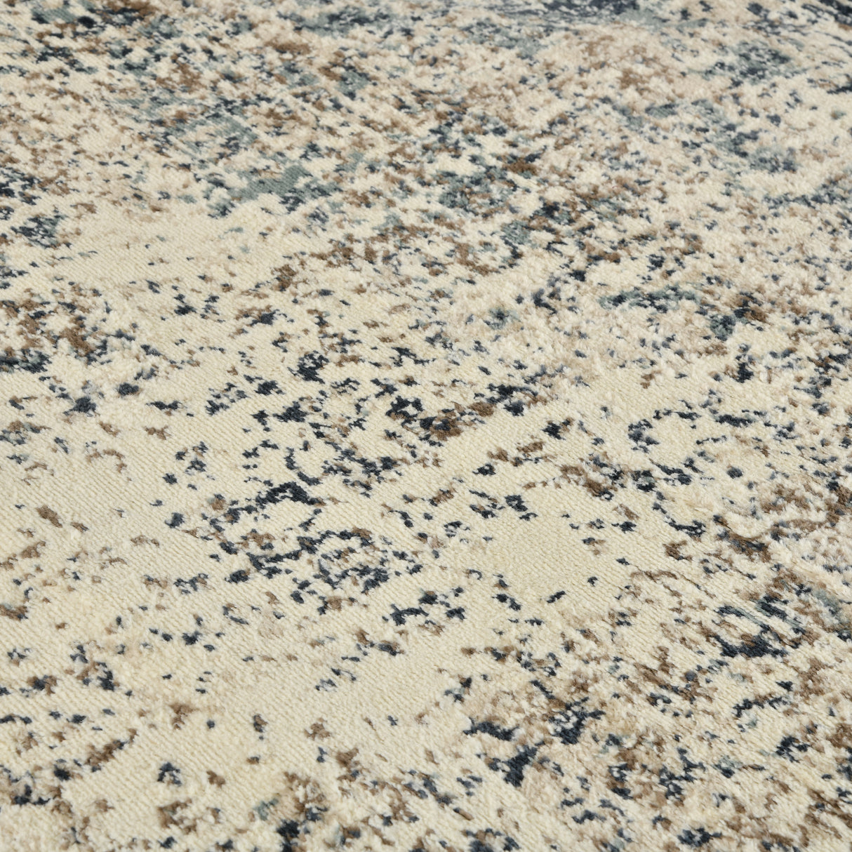Amer Allure Contemporary Power-Loom Gray Blue Area Rug