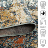 Amer Allure ALU-14 Ivory Rust area rug - infographic view