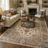 Amer Allure ALU-3 Ivory / Navy Blue area rug - lifestyle view