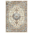 Amer Allure Classic Medallion Power-Loom Ivory/Navy Blue Area Rug
