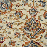 Amer Allure Classic Medallion Power-Loom Ivory/Navy Blue Area Rug
