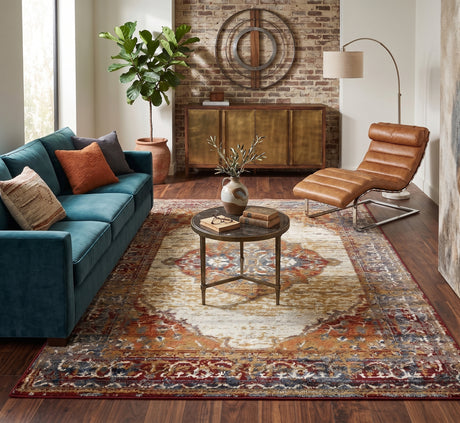 Amer Allure ALU-4 Beige / Red area rug - lifestyle view
