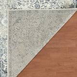 Amer Allure Classic Medallion Power-Loom Ivory/Blue Area Rug
