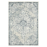 Amer Allure Classic Medallion Power-Loom Ivory/Blue Area Rug