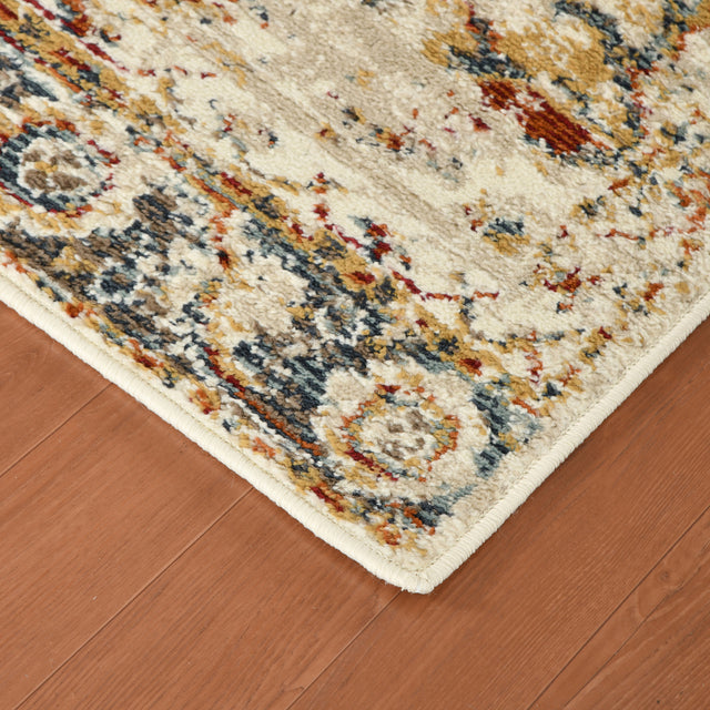 Amer Allure Classic Medallion Power-Loom Gold/Beige Area Rug