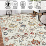 Amer Allure Classic Oriental Power-Loom Beige Area Rug
