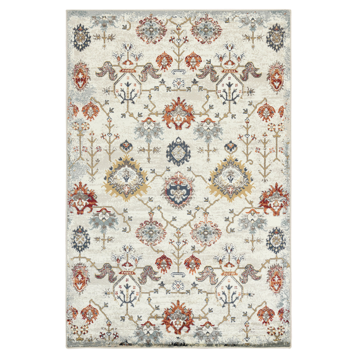 Amer Allure Classic Oriental Power-Loom Beige Area Rug