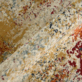 Amer Allure Contemporary Power-Loom Ivory/Orange Area Rug