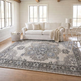 Amer Alexandria ALX-51 Ivory / Stone Gray area rug - lifestyle view