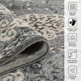 Amer Alexandria ALX-10 Steel Blue area rug - infographic view