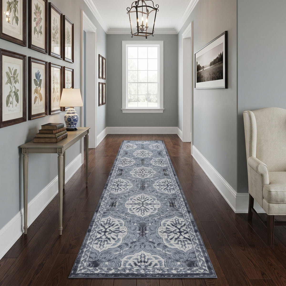 Amer Alexandria ALX-10 Steel Blue area rug - lifestyle view