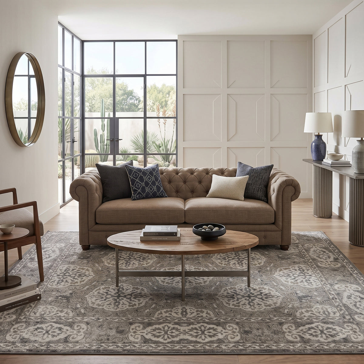 Amer Alexandria ALX-11 Walnut area rug - lifestyle view