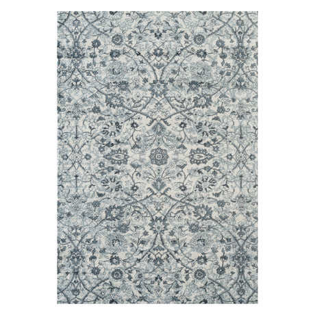 Amer Alexandria Classic Floral Power-Loom Light Blue Area Rug