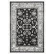 Amer Alexandria Classic Bordered Power-Loom Black/Ivory Area Rug