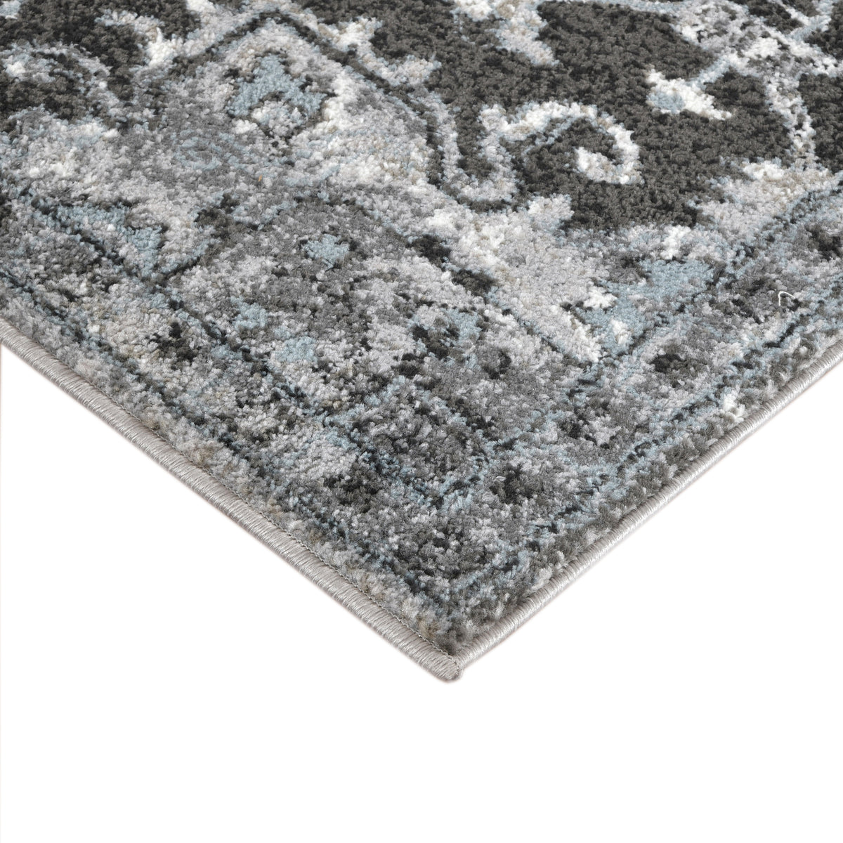 Amer Alexandria ALX-49 Ivory / Gray area rug - corner view
