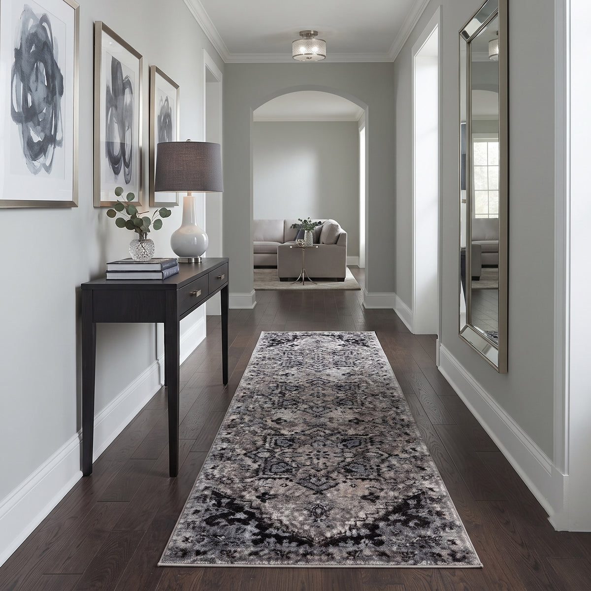 Amer Alexandria ALX-49 Ivory / Gray area rug - lifestyle view