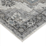 Amer Alexandria ALX-51 Ivory / Stone Gray area rug - corner view