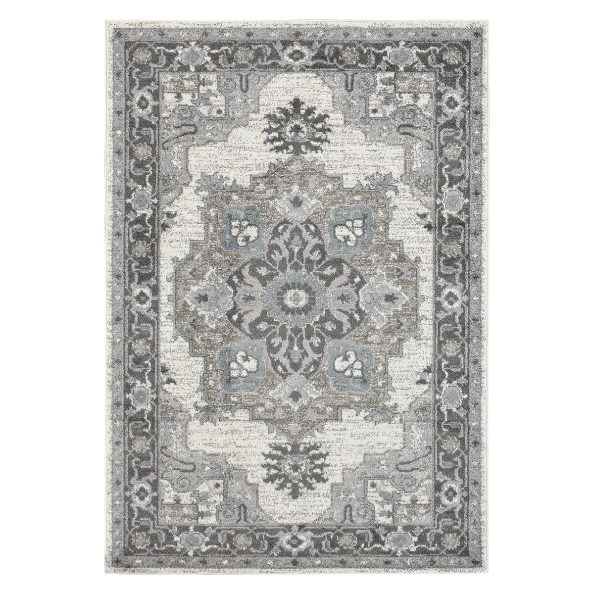 Amer Alexandria ALX-51 Ivory / Stone Gray area rug - product view