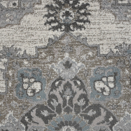 Amer Alexandria ALX-51 Ivory / Stone Gray area rug - color swatch view