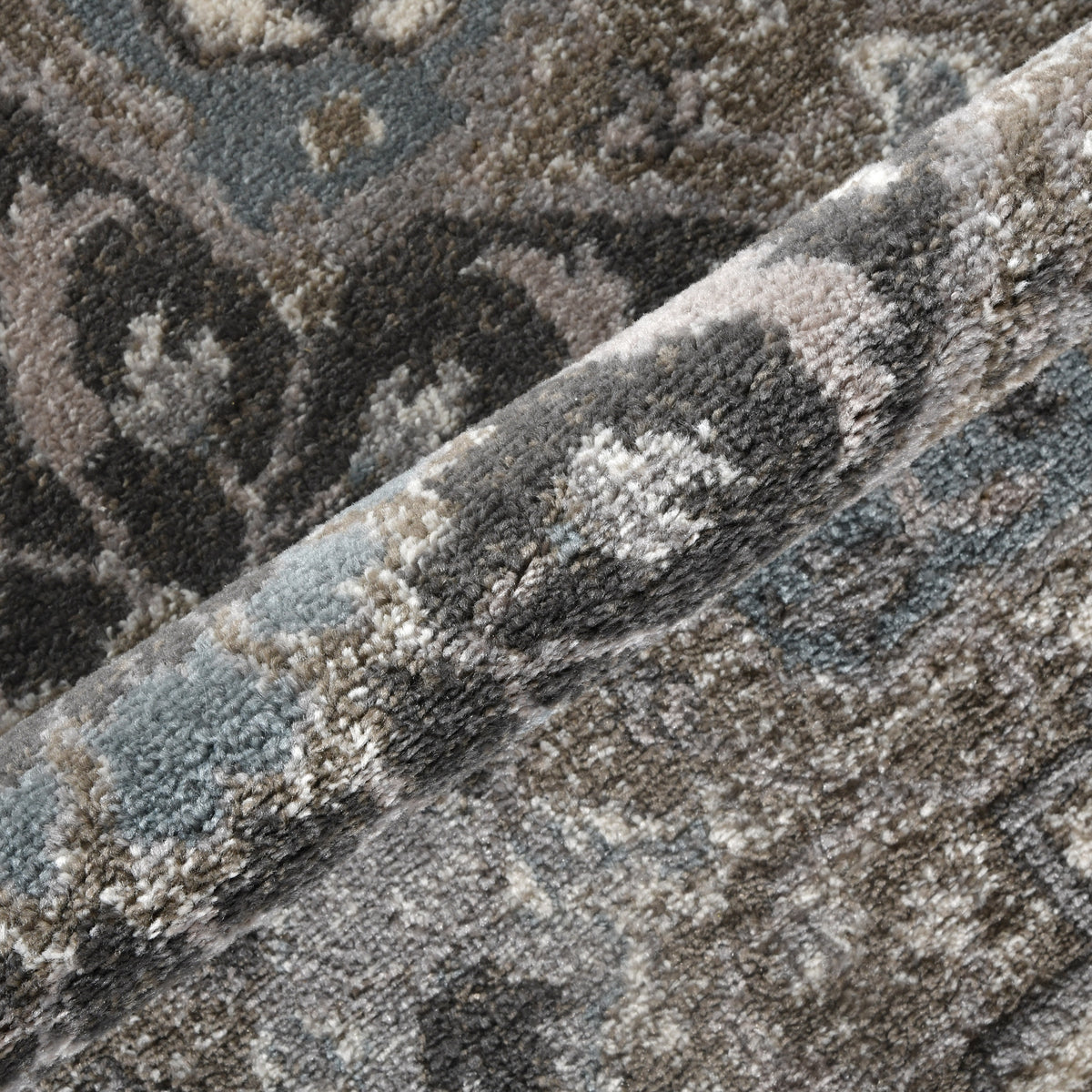 Amer Alexandria ALX-51 Ivory / Stone Gray area rug - color swatch view