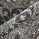 Amer Alexandria ALX-51 Ivory / Stone Gray area rug - color swatch view