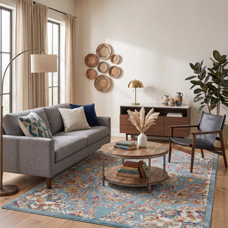Amer Alexandria ALX-81 Sea Blue area rug - lifestyle view