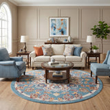 Amer Alexandria ALX-81 Sea Blue area rug - lifestyle view