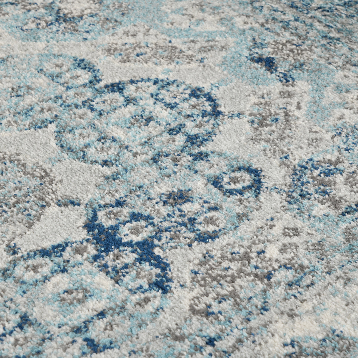 Amer Alexandria ALX-83 Gray / Sea Blue area rug - close-up view