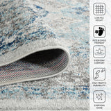 Amer Alexandria ALX-83 Gray / Sea Blue area rug - infographic view