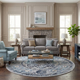 Amer Alexandria ALX-83 Gray / Sea Blue area rug - lifestyle view