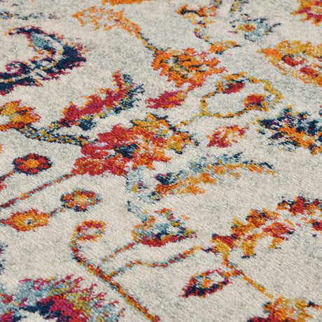 Amer Alexandria Farmhouse Bordered Power-Loom Ivory/Gold Area Rug