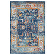 Amer Alexandria Farmhouse Bordered Power-Loom Navy Area Rug