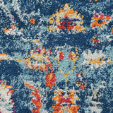 Amer Alexandria Farmhouse Bordered Power-Loom Navy Area Rug