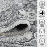 Amer Alexandria ALX-89 Dark Gray area rug - infographic view