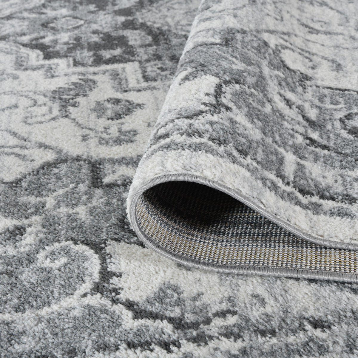 Amer Alexandria ALX-89 Dark Gray area rug - rolled view