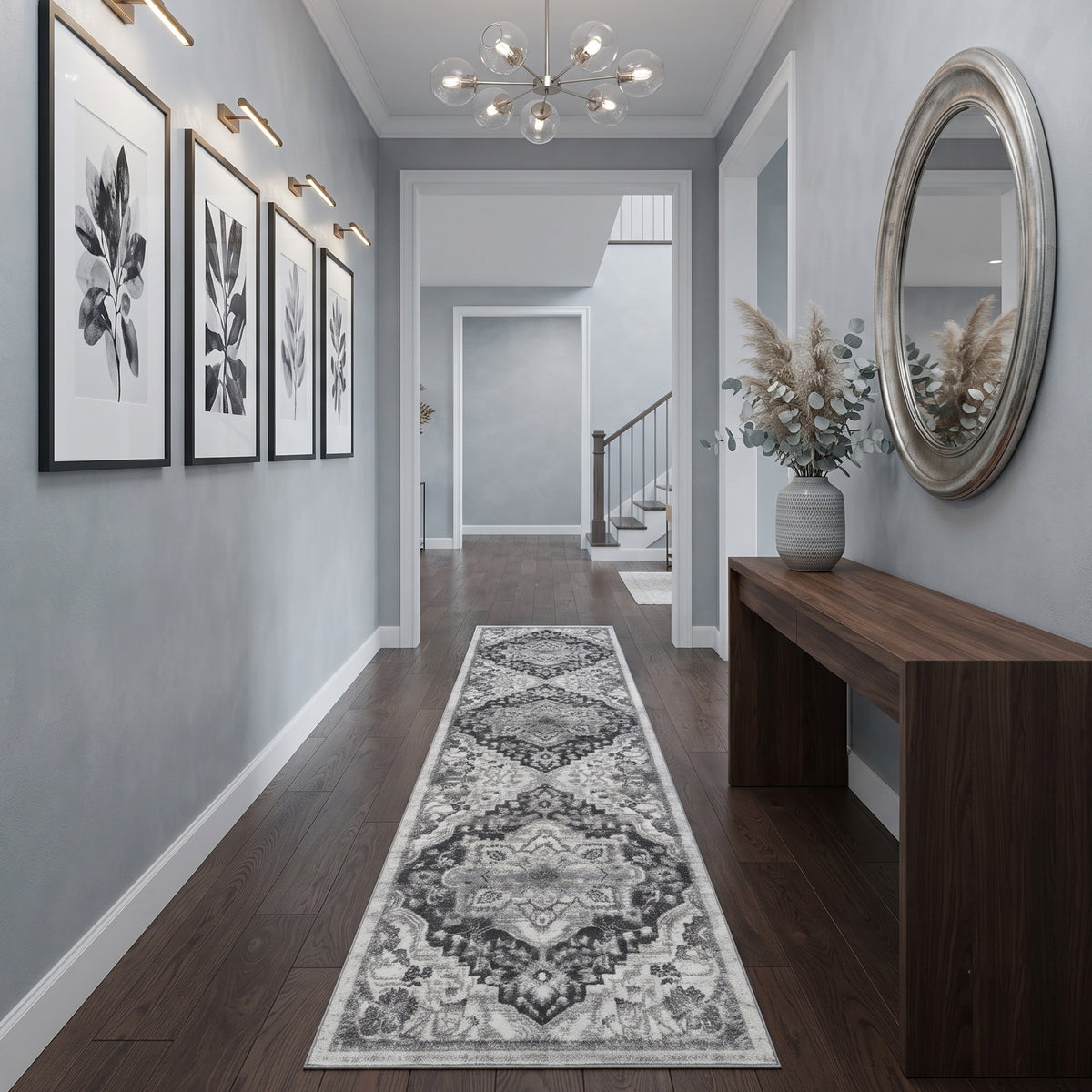 Amer Alexandria ALX-89 Dark Gray area rug - lifestyle view