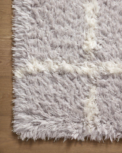 Angela Rose x Loloi Amira Ami-04 Silver/Ivory Area Rug