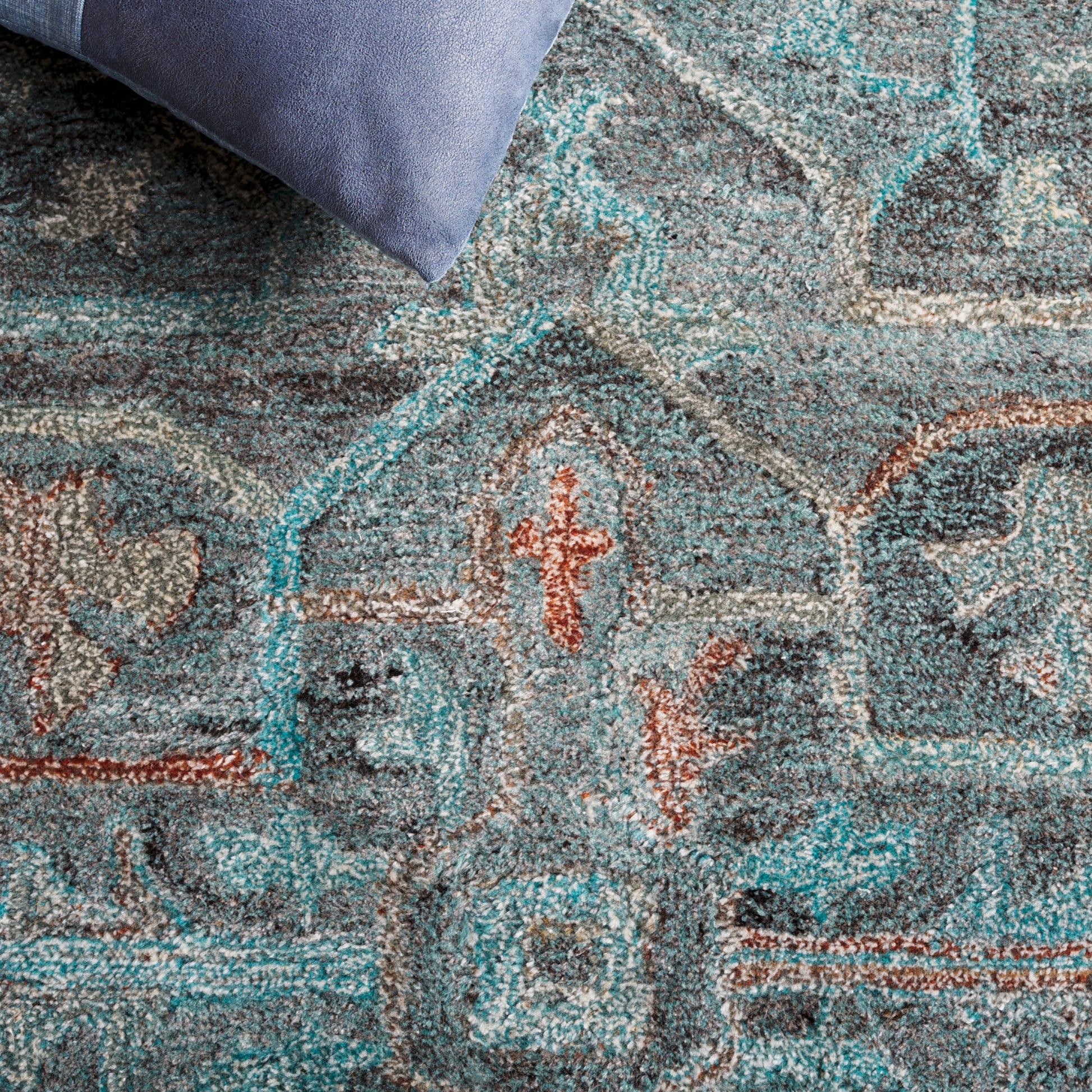 Safavieh Anatolia An402J Teal/Brown Area Rug