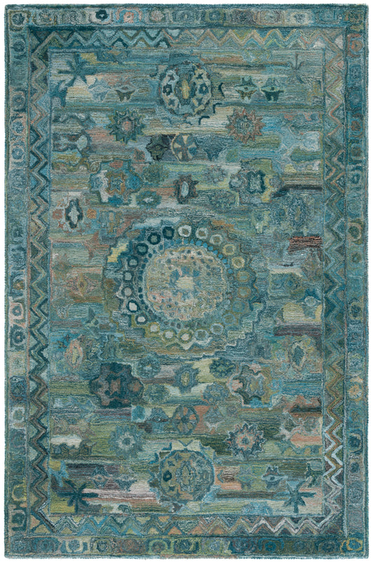 Safavieh Anatolia An411Y Aqua/Green Area Rug