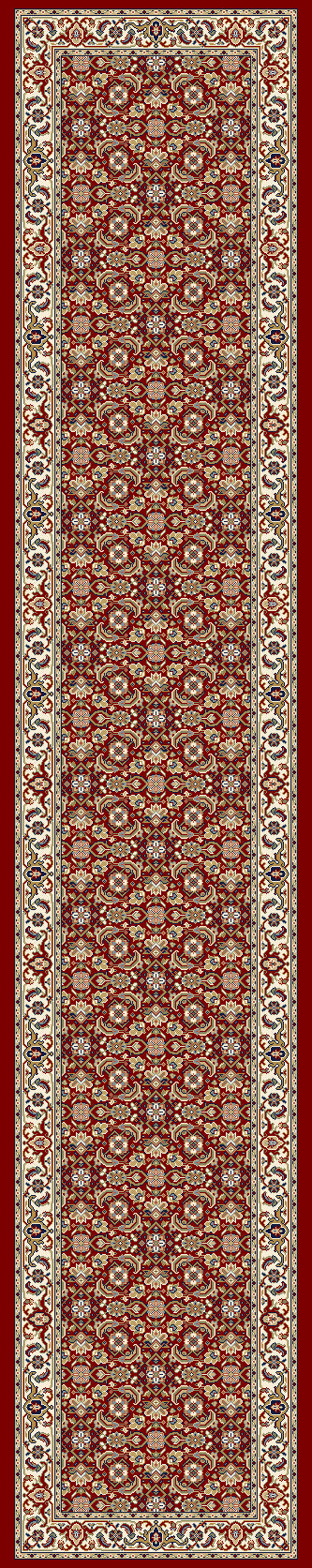 Dynamic Rugs Ancient Garden 57011 Red / Ivory Rugs - runner view