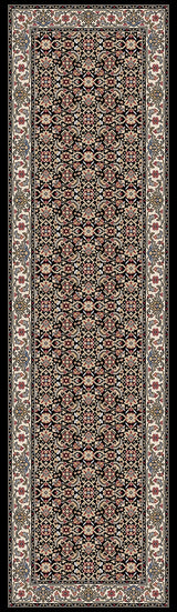 Dynamic Rugs Ancient Garden 57011 Black / Ivory Rugs - runner view