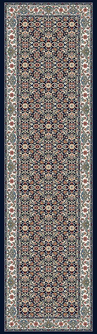 Dynamic Rugs Ancient Garden 57011 Navy Rugs - runner view