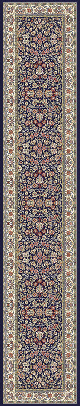 Dynamic Rugs Ancient Garden 57078 Blue / Ivory Rugs - runner view