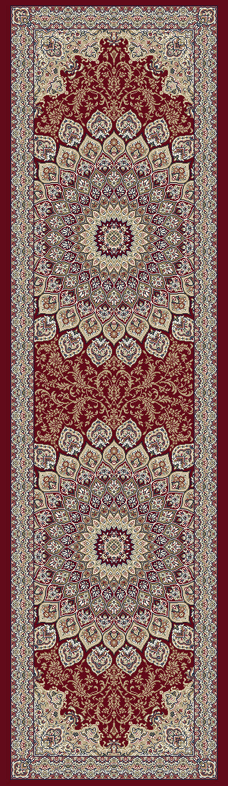 Dynamic Rugs Ancient Garden 57090 Red Rugs - runner view