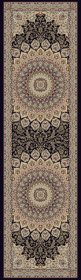 Dynamic Rugs Ancient Garden 57090 Navy Rugs - runner view