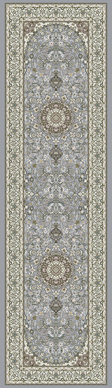 Dynamic Rugs Ancient Garden 57119 Steel Blue / Cream Rugs - runner view